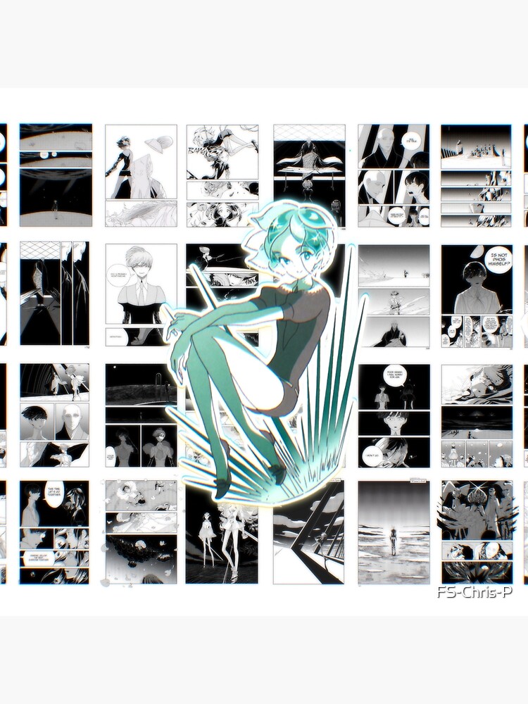 Land Of The Lustrous Poster Design Throw Pillow - Image 2