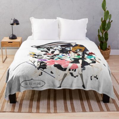 Land Of The Lustrous With Logo Throw Blanket