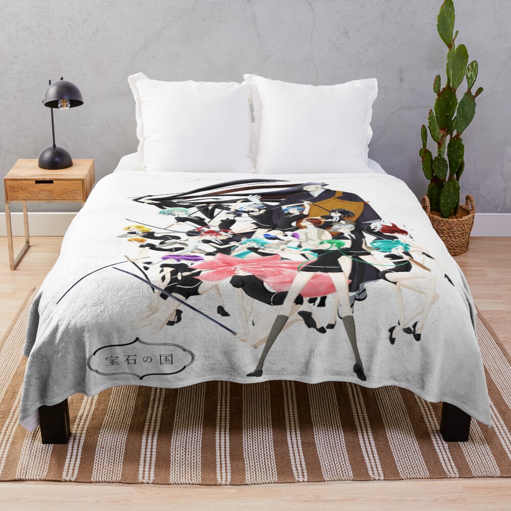 Land Of The Lustrous With Logo Throw Blanket