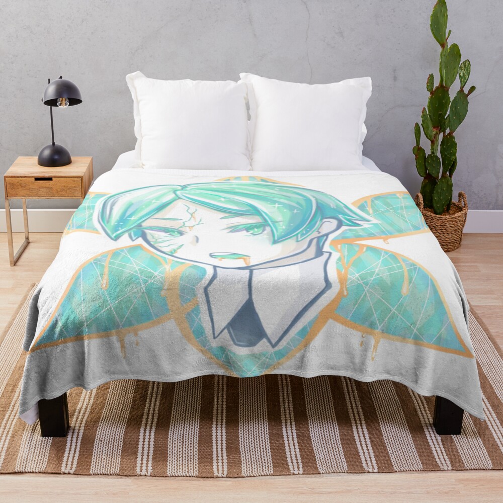 Phosphophyllite Land Of The Lustrous Throw Blanket