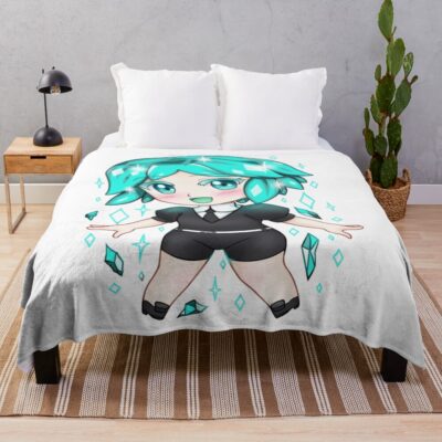Land Of The Lustrous Phos Chibi Throw Blanket