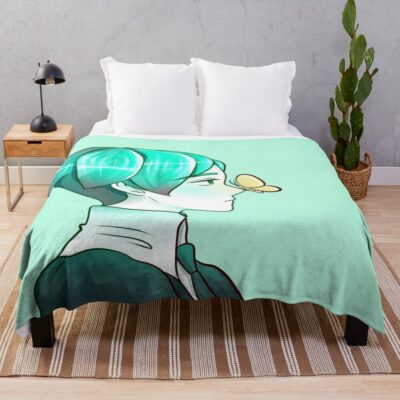 Land Of The Lustrous Guarding Throw Blanket