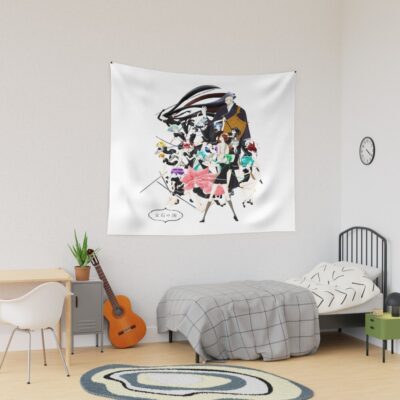 Land Of The Lustrous With Logo Tapestry