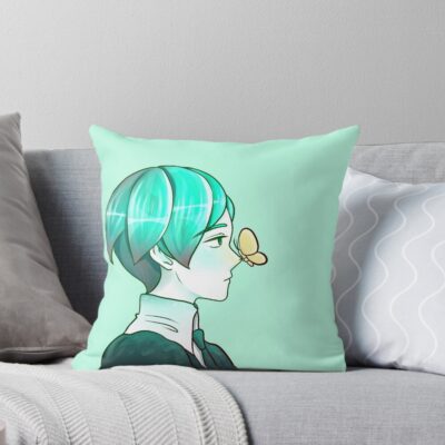 Land Of The Lustrous Guarding Throw Pillow