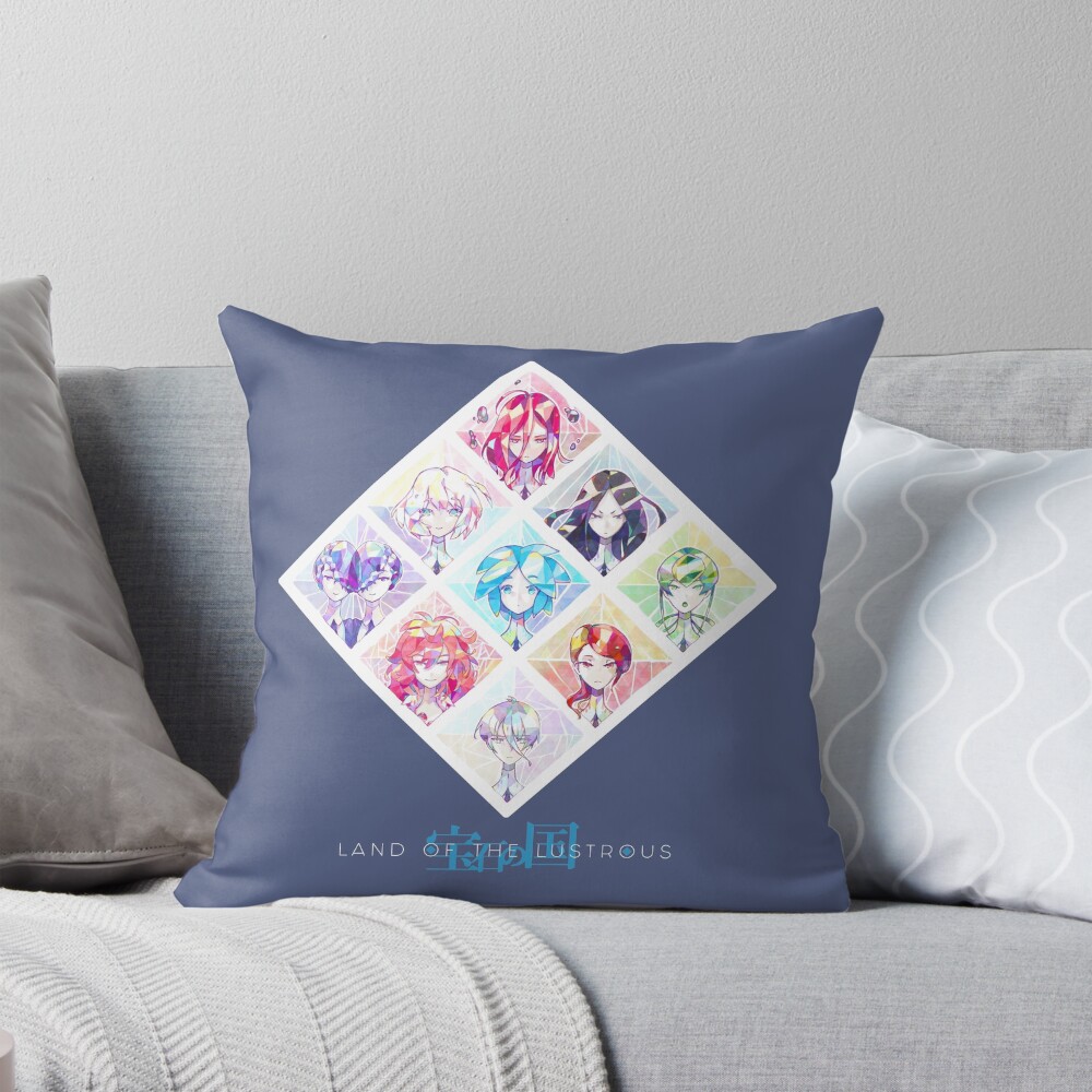 Land Of The Lustrous Gems Throw Pillow