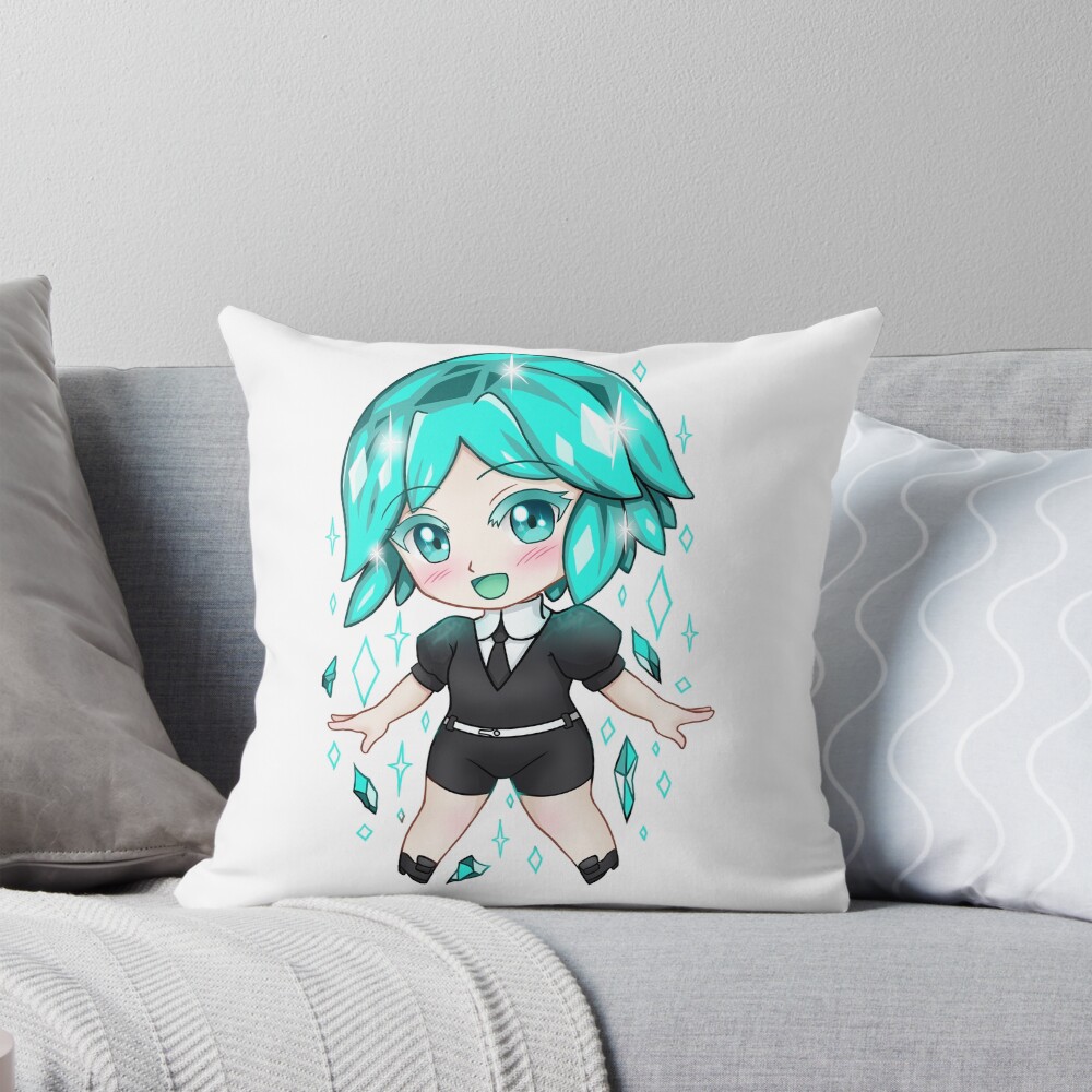 Land Of The Lustrous Phos Chibi Throw Pillow